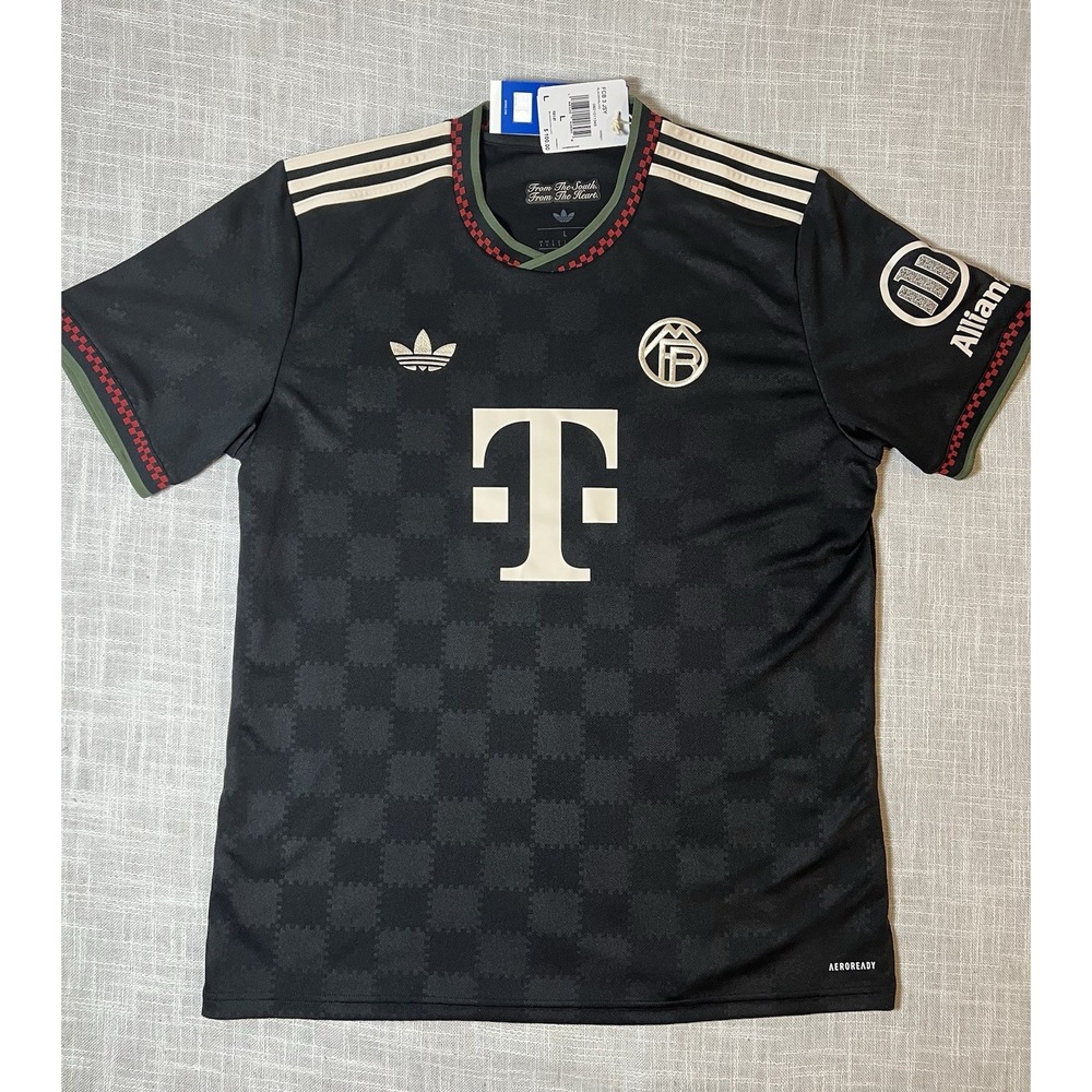 Adidas Originals FC Bayern Munich 25/26 Third Jersey Black KE6801 Mens Large NWT - Picture 1 of 12